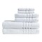 Clean Spaces Cotton Sustainable Blend 6 Piece Towel Set with White LCN73-0129